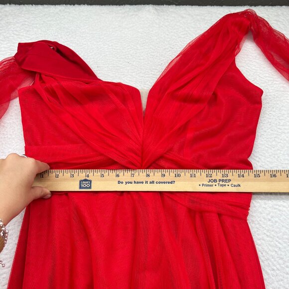 Angelika Jozefczyk/Wolf & Badger red tulle dress 10 - Picture 5 of 10